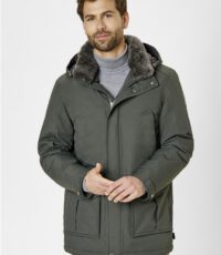 Grote maat Redpoint parka winterjas donkergroen met afneembare capuchon
