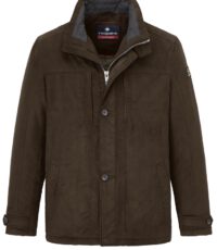 Redpoint grote maat parka winterjas donkerbruin suede optiek