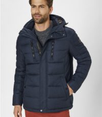 Redpoint grote maat parka winterjas donkerblauw met capuchon
