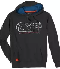 Redfield grote maat hoodie sweater zwart NYC