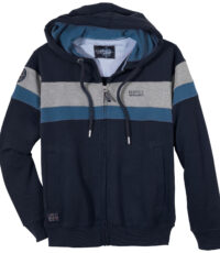 Redfield grote maat hoodie sweatvest donkerblauw blauw grijs