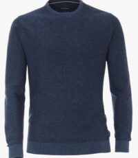 Casa Moda grote maat trui blauw gemêleerd