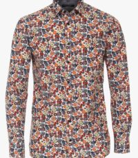 Casa Moda overhemd lange mouw grote maat bloem motief