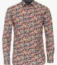 Casa Moda overhemd lange mouw grote maat bloem motief