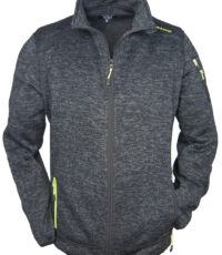 Brigg grote maat fleece vest/jack donkergrijs gemêleerd