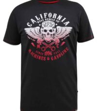 D555 t-shirt grote maat zwart California Rebels