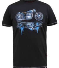D555 t-shirt grote maat zwart Motor