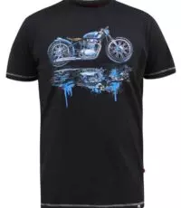 D555 t-shirt grote maat zwart Motor