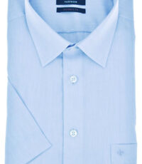 Jupiter grote maat overhemd korte mouw lichtblauw strijkvrij