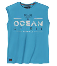 Redfield mouwloos t-shirt grote maat blauw Ocean Spirit