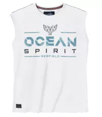 Redfield mouwloos t-shirt grote maat wit Ocean Spirit