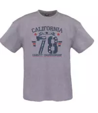 Adamo ronde hals t-shirts grijs California 78 extra lang