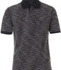 Casa Moda grote maat poloshirt blauw, groen en grijs gemêleerd