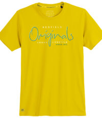 Redfield t-shirt grote maat ronde hals geel Urban Lifestyle
