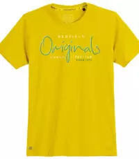 Redfield t-shirt grote maat ronde hals geel Urban Lifestyle