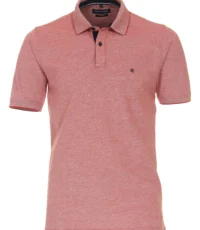 Casa Moda grote maat poloshirt rood gemêleerd stretch