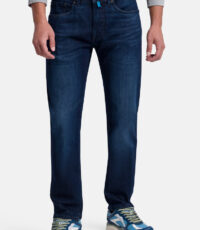 Pierre Cardin futureflex stretch jeans dark blue stone light used slim fit Antibes