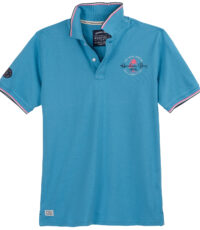 Redfield grote maat poloshirt korte mouw blauw big wave surfing