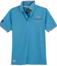 Redfield grote maat poloshirt korte mouw blauw big wave surfing