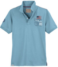 Redfield grote maat poloshirt korte mouw lichtblauw Vintage Denim 85
