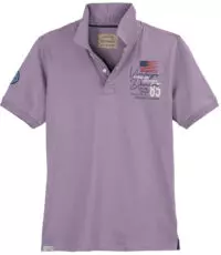 Redfield grote maat poloshirt korte mouw lila Vintage Denim 85