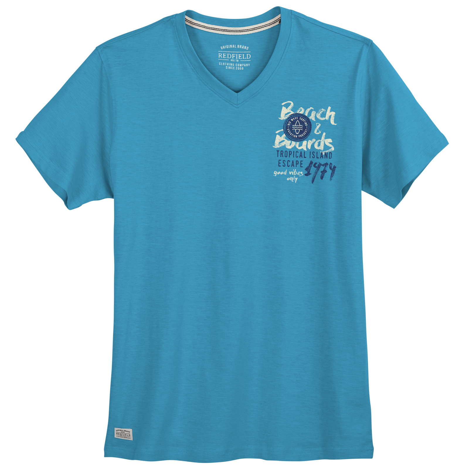 Redfield T-Shirt Hommes Bleu Clair Wowerat14 Surdimensionné, M
