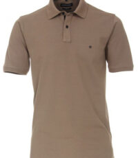 Casa Moda grote maat poloshirt uni mokka stretch