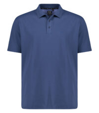 Adamo poloshirt korte mouw stretch uni blauw extra lang