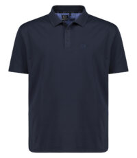 Adamo poloshirt korte mouw stretch uni donkerblauw extra lang