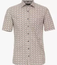 Casa Moda overhemd grote maat korte mouw gekleurde visjes