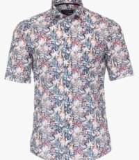 Casa Moda overhemd grote maat korte mouw kleurrijk fantasie print