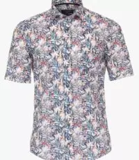 Casa Moda overhemd grote maat korte mouw kleurrijk fantasie print