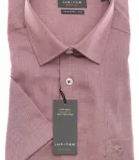 Jupiter grote maat overhemd rood ingeweven werkje strijkvrij