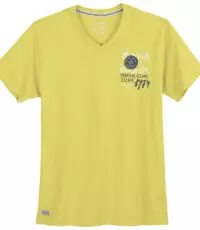 Redfield t-shirt grote maat v-hals geel Beach & Boards