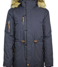 Brigg grote maat winter jack donkergrijs met capuchon