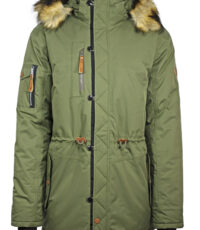 Brigg grote maat winter jack olijfgroen met capuchon