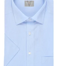 Marvelis overhemd grote maat korte mouw uni lichtblauw strijkvrij