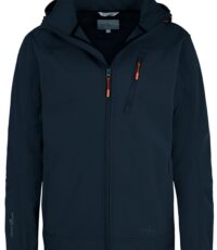 Blue Wave grote maat outdoor soft shell jack donkerblauw