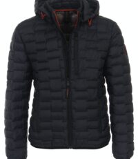 Casa Moda grote maat jack donkerblauw met afneembare capuchon