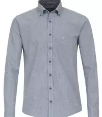 Casa Moda grote maat overhemd lange mouw blauw fantasie button down