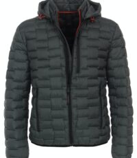 Casa Moda grote maat jack groen met afneembare capuchon
