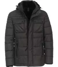 Casa Moda grote maat parka jack grijs met afneembare capuchon