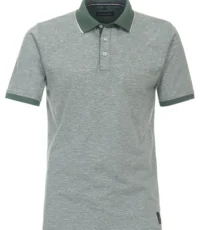 Casa Moda grote maat poloshirt groen gemêleerd