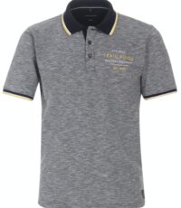 Casa Moda grote maat stretch poloshirt blauw Trail Guide
