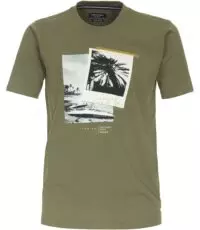Casa Moda t-shirt grote maat olijfgroen Florida
