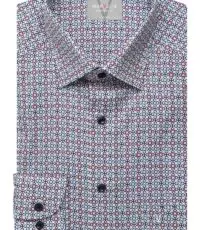 Marvelis grote maat overhemd lange mouw blauw, rood en wit patroon strijkvrij