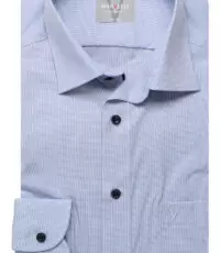 Marvelis grote maat overhemd lange mouw lichtblauw werkje strijkvrij