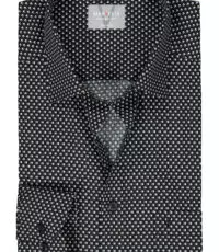 Marvelis grote maat overhemd lange mouw zwart, wit en grijs strijkvrij