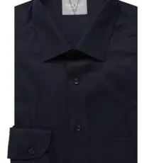 Marvelis grote maat overhemd uni donkerblauw Popeline strijkvrij