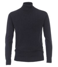 Redmond grote maat col trui donkerblauw